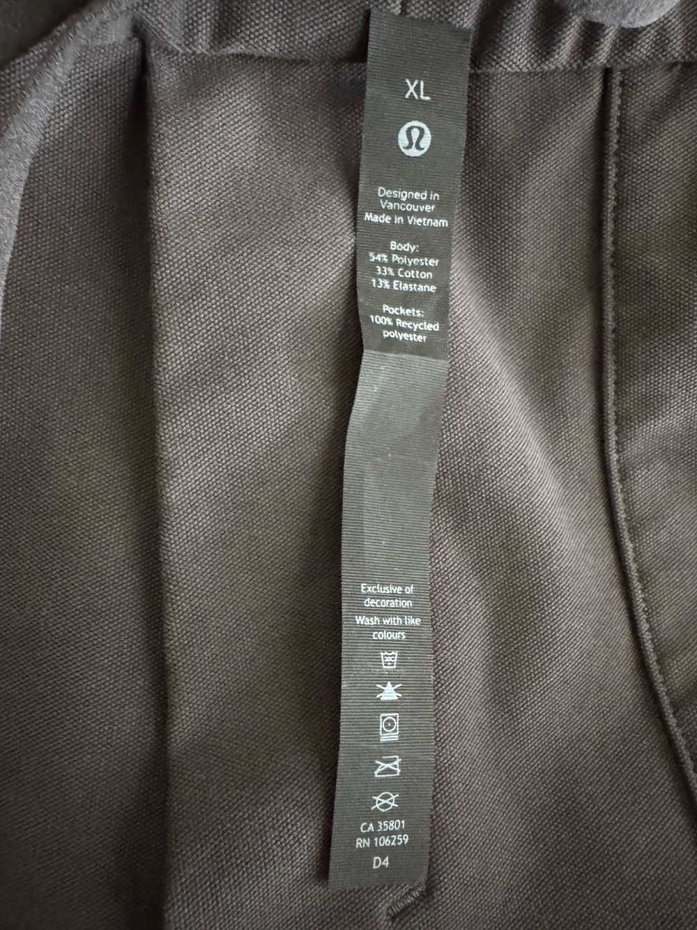 Lululemon Bowline Pant XL Dark Gray Athleisure Gorpcore Casual Utility Minimal - Picture 13 of 13
